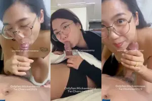 คลิปหลุดonlyfans น้องมิกกี้ mickeemouse สาวแว่นหุ่นน่าเย็ดมาก ดีลหนุ่มเอฟซีมาห้อ-300x450